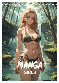 CALVENDO, Peter R. Stuhlmann: Manga Beauties - 12 Schönheiten im Manga-Stil (Tischkalender 2025 DIN A5 hoch), CALVENDO Monatskalender