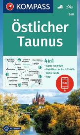 Kompass-Karten Gmbh: KOMPASS Wanderkarte 840 Östlicher Taunus 1:50.000