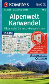 KOMPASS Wanderkarte 6 Alpenwelt Karwendel Mittenwald, Garmisch-Partenkirchen 1:50.000
