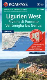 KOMPASS Wanderkarte 2444 Ligurien West - Riviera di Ponente, Ventimiglia bis Genua 1:60.000