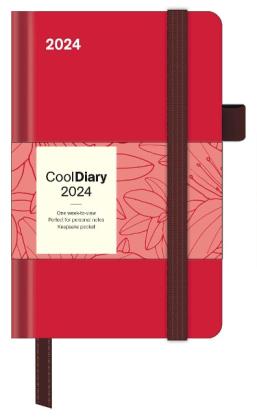 Crimson 2024 - Diary - Buchkalender - Taschenkalender - 9x14 