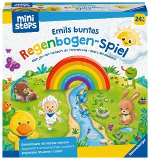 Ravensburger ministeps 4582 Emils buntes Regenbogen-Spiel, erstes Spiel zum Farbenlernen, Spielzeug ab 2 Jahren 