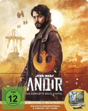 Adria Arjona, Benjamin Caron, Denise Gough, Toby Haynes, Diego Luna, Genevieve O'Reilly, Stellan Skarsgård, Kyle Soller, Susanna White: Andor - Staffel 1 UHD BD (Lim. Steelbook) 