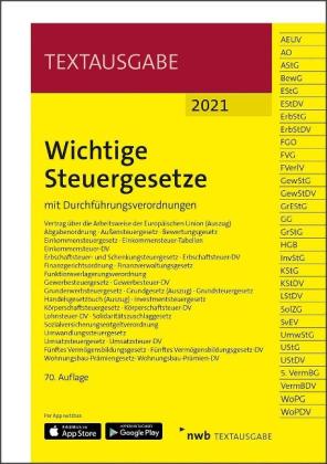 Nwb Gesetzesredaktion: Wichtige Steuergesetze 