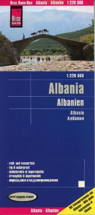 Reise Know-How Verlag Peter Rump: Reise Know-How Landkarte Albanien / Albania 1:220.000 