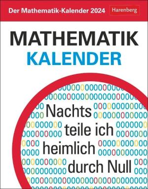 Matthias Delbrück, Carsten Heinisch: Der Mathematik-Kalender Tagesabreißkalender 2024. Knifflige Rätsel und spannende Anekdoten aus der Geschichte der Mathematik in einem Abreißkalender. Tischkalender für Mathefans. Auch zum Aufhängen 