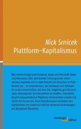 Nick Ph. D. Srnicek, Nick Srnicek: Plattform-Kapitalismus 