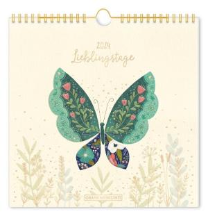 GRAFIK WERKSTATT Das Original: Wandkalender quadratisch 2024 Lieblingstage 