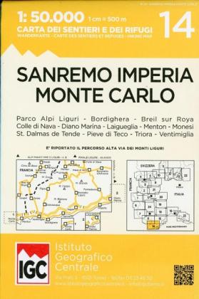 San Remo Imp1:50 000 Wanderkarte 14 