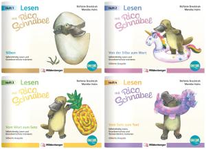 Stefanie Drecktrah, Mareike Hahn: Paket – Lesen mit Rico Schnabel, Heft 1-4, silbierte Ausgabe mit BOOKii-Funktion 