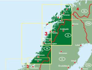 Freytag-Berndt und Artaria KG: Norwegen Nord - Narvik, Autokarte 1:400.000 