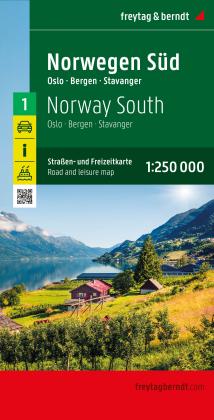 freytag & berndt, freytag & berndt: Norwegen Süd, Straßen- und Freizeitkarte 1:250.000, freytag & berndt 