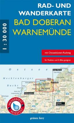 Rad- und Wanderkarte Bad Doberan, Warnemünde 