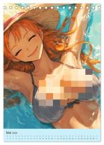 CALVENDO, Rose Hurley: Erotische Manga-Girls. Sinnliche Cartoon-Kunst (Tischkalender 2025 DIN A5 hoch), CALVENDO Monatskalender 