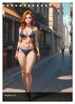 CALVENDO, Peter R. Stuhlmann: Manga Beauties - 12 Schönheiten im Manga-Stil (Tischkalender 2025 DIN A5 hoch), CALVENDO Monatskalender 