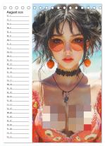 CALVENDO, Rose Hurley: Girls im Sommer. Erotik-Paintings (Tischkalender 2025 DIN A5 hoch), CALVENDO Monatskalender 