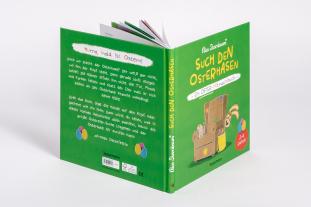 Nico Sternbaum: Such den Osterhasen. Ein Oster-Mitmachbuch. Zum Schütteln, Schaukeln, Pusten, Klopfen und sehen, was dann passiert. Von 2 bis 4 Jahren 