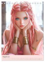 CALVENDO, Rose Hurley: Sexy Fantasy-Girls. Mädchen zwischen Kunst und Sinnlichkeit (Tischkalender 2026 DIN A5 hoch), CALVENDO Monatskalender 