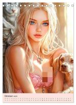 CALVENDO, Rose Hurley: Sexy Fantasy-Girls. Mädchen zwischen Kunst und Sinnlichkeit (Tischkalender 2025 DIN A5 hoch), CALVENDO Monatskalender 