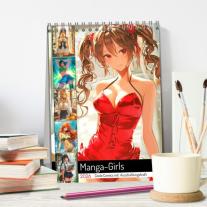 CALVENDO, Rose Hurley: Manga-Girls. Coole Comics mit Ausstrahlungskraft (Tischkalender 2026 DIN A5 hoch), CALVENDO Monatskalender 