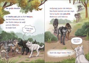 Alina Brost, Vanessa Walder: Leselöwen 2. Klasse - Das geheime Leben der Tiere - Das Abenteuer der weißen Wölfin 