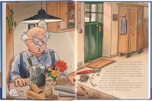 Ellis Kaut, Uli Leistenschneider, Natasa Kaiser: Pumuckl Bilderbuch. Pumuckl kommt zu Meister Eder 