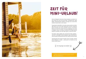 Sonja Anwar, Inka Chall, Thomas Diehl, Michelle Fiedler, Andreas Friedrich, Marion Hahnfeldt, Jutta M. Ingala, Katrin Jäger, Cornelia Jeske, Siiri Klose, Andrea Lammert, Lucia Lehmann, Loni Liebermann, Volko Lienhardt, Nina Loos, Verena Mog, Nadine Ormo, Sylvia Pollex, Christine Röhling, Alexandra Schlüter, Antje Seeling, Stefanie Sohr, Susanne Völler, Sarah Waltinger, Yvonne Weik, Elke Weiler, Melanie Wolfmeier, Jana Zieseniß: 52 kleine & große Eskapaden – Wochenenden in Deutschland 