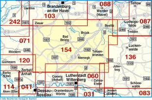 Verlag Dr. Barthel, Verlag Dr. Barthel: Große Radwander- und Wanderkarte Hoher Fläming, Bad Belzig, Beelitz und Umgebung 