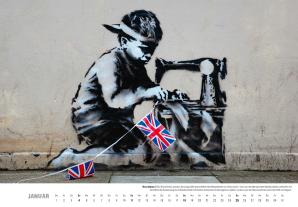 Banksy Kalender 2026 Mittelformat 