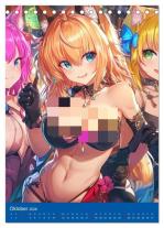 CALVENDO, Rose Hurley: Erotische Mangas. Sexy Cartoon-Girls (Tischkalender 2026 DIN A5 hoch), CALVENDO Monatskalender 