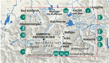 KOMPASS Wanderkarte 6 Alpenwelt Karwendel Mittenwald, Garmisch-Partenkirchen 1:50.000 