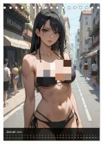 CALVENDO, Peter R. Stuhlmann: Manga Beauties - 12 Schönheiten im Manga-Stil (Tischkalender 2025 DIN A5 hoch), CALVENDO Monatskalender 
