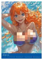 CALVENDO, Rose Hurley: Erotische Mangas. Sexy Cartoon-Girls (Tischkalender 2026 DIN A5 hoch), CALVENDO Monatskalender 