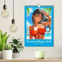 CALVENDO, Rose Hurley: Erotische Manga-Girls. Sinnliche Cartoon-Kunst (Wandkalender 2026 DIN A4 hoch), CALVENDO Monatskalender 