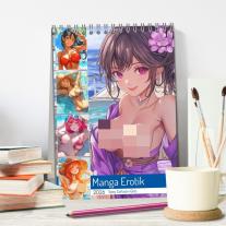 CALVENDO, Rose Hurley: Manga Erotik. Sexy Cartoon-Girls (Tischkalender 2026 DIN A5 hoch), CALVENDO Monatskalender 