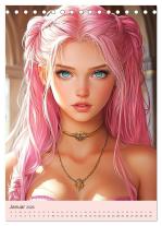 CALVENDO, Rose Hurley: Sexy Fantasy-Girls. Mädchen zwischen Kunst und Sinnlichkeit (Tischkalender 2026 DIN A5 hoch), CALVENDO Monatskalender 