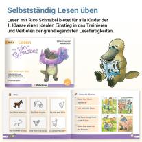 Stefanie Drecktrah, Mareike Hahn: Lesen mit Rico Schnabel, Heft 4: Vom Satz zum Text – silbierte Ausgabe, für BOOKii® 