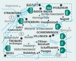 KOMPASS Wanderkarten-Set 888 Schwarzwald Gesamt (4 Karten) 1:50.000 