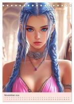 CALVENDO, Rose Hurley: Sexy Fantasy-Girls. Mädchen zwischen Kunst und Sinnlichkeit (Tischkalender 2026 DIN A5 hoch), CALVENDO Monatskalender 