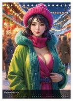 CALVENDO, ShirtScene ShirtScene: Sexy Manga Girls (Tischkalender 2026 DIN A5 hoch), CALVENDO Monatskalender 