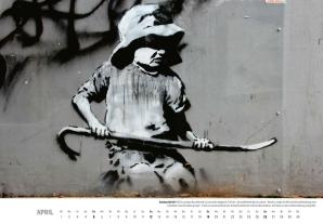 Banksy Kalender 2026 Mittelformat 