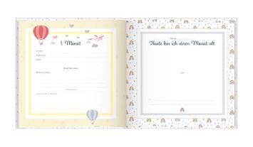 Lisa Wirth: Babyalbum mit Fensterausschnitt für das 1. Lebensjahr zum Eintragen der schönsten Momente und Erinnerungen mit Platz für Fotos | genderneutral für Jungen und Mädchen 