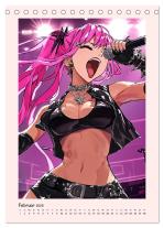 CALVENDO, Rose Hurley: Manga Party-Girls. Singende und tanzende Stars (Tischkalender 2025 DIN A5 hoch), CALVENDO Monatskalender 