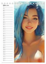 CALVENDO, Rose Hurley: Girls im Sommer. Erotik-Paintings (Tischkalender 2025 DIN A5 hoch), CALVENDO Monatskalender 