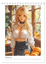 CALVENDO, Rose Hurley: Manga-Girls. Coole Comics mit Ausstrahlungskraft (Tischkalender 2026 DIN A5 hoch), CALVENDO Monatskalender 