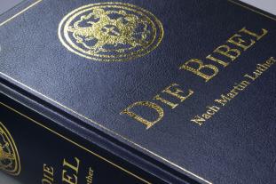 Martin Luther: Die Bibel - Altes und Neues Testament nach Martin Luther. In Cabra-Leder gebunden mit Goldprägung 