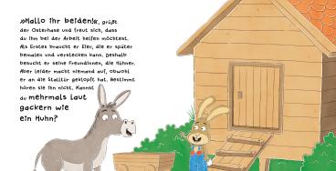 Nico Sternbaum: Such den Osterhasen. Ein Oster-Mitmachbuch. Zum Schütteln, Schaukeln, Pusten, Klopfen und sehen, was dann passiert. Von 2 bis 4 Jahren 