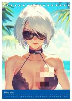 CALVENDO, Rose Hurley: Erotische Mangas. Sexy Cartoon-Girls (Tischkalender 2026 DIN A5 hoch), CALVENDO Monatskalender 