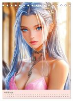 CALVENDO, Rose Hurley: Sexy Fantasy-Girls. Mädchen zwischen Kunst und Sinnlichkeit (Tischkalender 2025 DIN A5 hoch), CALVENDO Monatskalender 