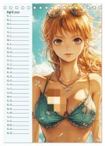 CALVENDO, Rose Hurley: Manga Erotik. Sexy Cartoon-Girls (Tischkalender 2025 DIN A5 hoch), CALVENDO Monatskalender 